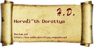 Horváth Dorottya névjegykártya