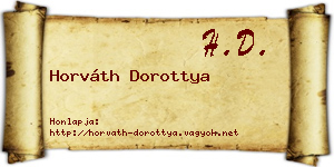 Horváth Dorottya névjegykártya